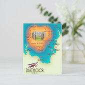 ダートムーア国立公園地図旅行ポスター ポストカード (スタンド正面)