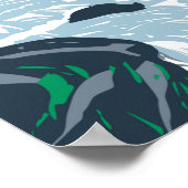 ダートモアナショナルパークベッキー滝イングランド ポスター (角)