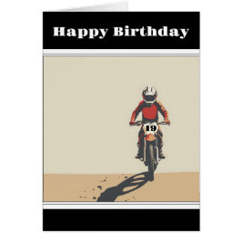 ダートモダンバイクライダーグリーティングカード