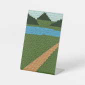 ダートロードグリーンカントリーサイドアーティザンクロシェプリント 台座サイン (正面)