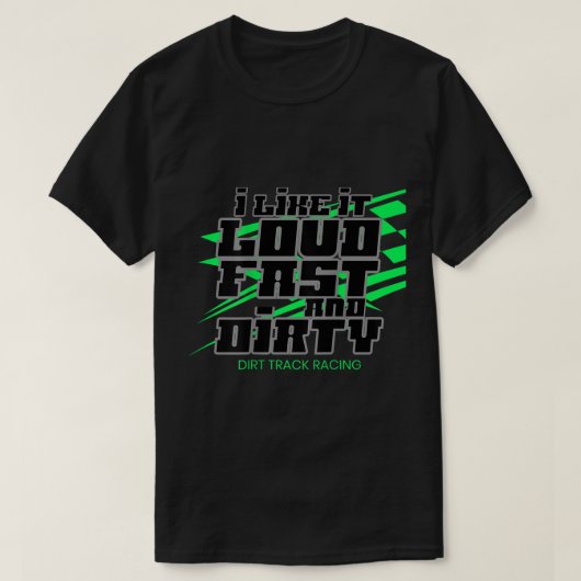 ダート修正レーシングアパレルスプリント車ダートトラック Tシャツ (デザイン正面)