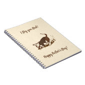 ダート掘り犬 – ハッピーファーザーズデイ犬のパパ。 ノートブック (右側)