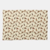 ダート掘り犬 – ビーチ休暇パターン。 キッチンタオル (横)