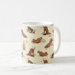 ダート掘り犬 – ビーチ休暇パターン。 コーヒーマグカップ