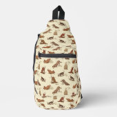 ダート掘り犬 – ビーチ休暇パターン。 スリングバッグ (正面)