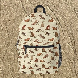 ダート掘り犬 – ビーチ休暇パターン。 プリントバックパック