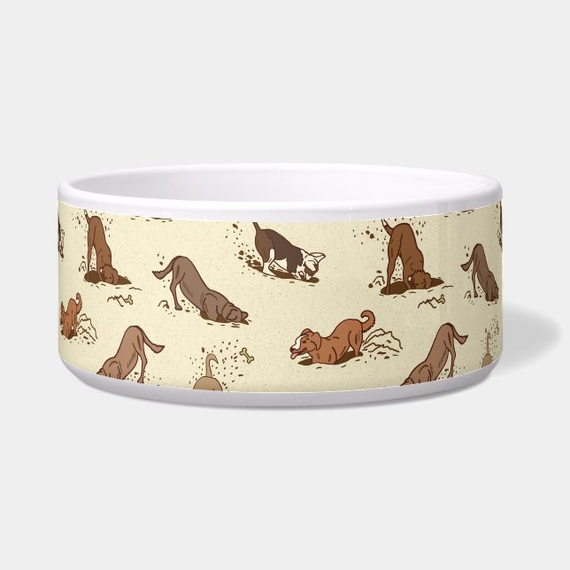 ダート掘り犬 – ビーチ休暇パターン。 ボウル (正面)