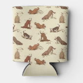 ダート掘り犬 – ビーチ休暇パターン。 缶クーラー (正面)