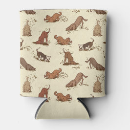 ダート掘り犬 – ビーチ休暇パターン。 缶クーラー