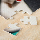 ダート盤の赤いチェック模様の投げ矢 ジグソーパズル (側面)