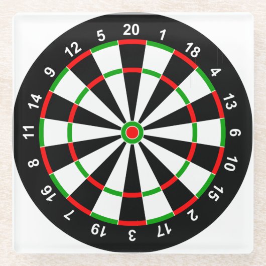 ダート盤 ガラスコースター (正面)