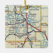 ダードシティFLヴィンテージマップ セラミックオーナメント (正面)