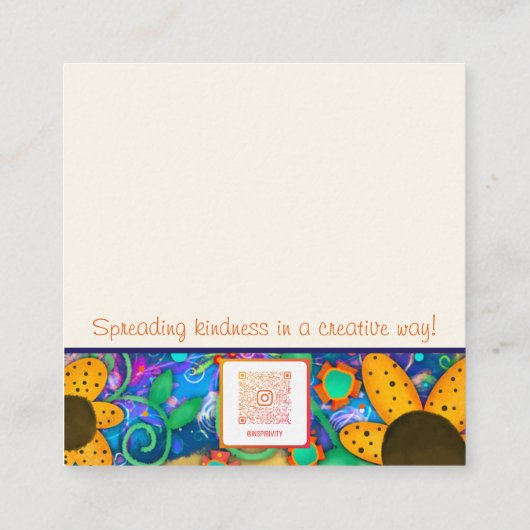 ダードビーフレンドリーなインスピリシティ（昆虫）マルハナバチの親切カード スクエア名刺 (裏面)