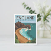 ダードルドアイングランドUKトラベルプレイスイラストレーション ポストカード (スタンド正面)