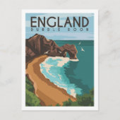 ダードルドアイングランドUKトラベルプレイスイラストレーション ポストカード (正面)