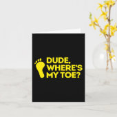 ダード私の足の切断障害が待っている カード (黄色い花)