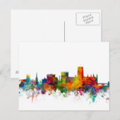 ダーハムイングランドスカイラインシティスケープ ポストカード (正面/裏面)