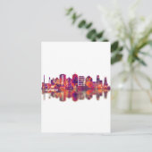 ダーハムノースカロライナのスカイライン インビテーションポストカード (スタンド正面)