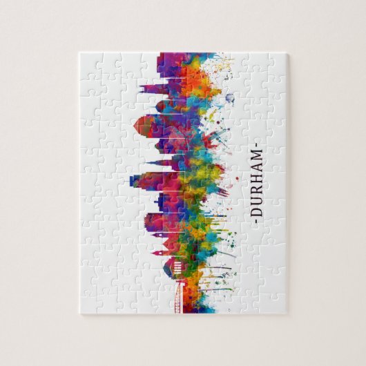 ダーハムノースカロライナのスカイライン ジグソーパズル (縦)