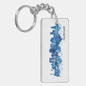 ダーハムノースカロライナスカイラインブルー キーホルダー (正面左)