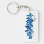 ダーハムノースカロライナスカイラインブルー キーホルダー (正面)