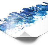 ダーハムノースカロライナスカイラインブルー フォトプリント            (角)