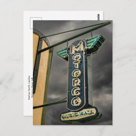 ダーハムノースカロライナヴィンテージ建物はがき ポストカード (正面/裏面)