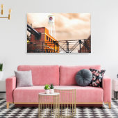 ダーハムノースカロライナ写真ラッキーストライクタワー キャンバスプリント (インサイチュ (リビング))