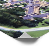 ダーハムノースカロライナ大学バーズアイ ポスター (角)