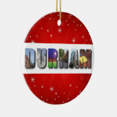 ダーハムノースカロライナ市観光写真集クリスマス セラミックオーナメント (右)