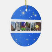 ダーハムノースカロライナ市観光写真集クリスマス セラミックオーナメント (右)