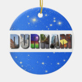 ダーハムノースカロライナ市観光写真集クリスマス セラミックオーナメント (正面)