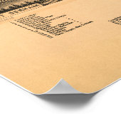 ダーハム・ノースカロライナ1891アンティークパノラママップ ポスター (角)