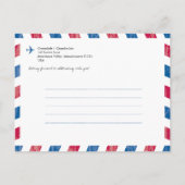 ダーバン南アフリカ航空便の結婚式の日付を保存 案内ポストカード (裏面)