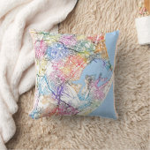 ダーバン 南アフリカ 都市地図 クッション (ブランケット)