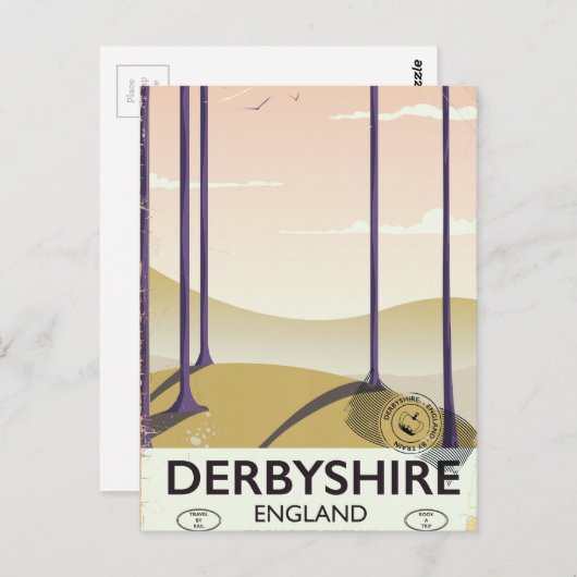 ダービシャーヴィンテージレールのポスター。 ポストカード (正面/裏面)