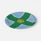 ダービシャー州旗紙プレート ペーパープレート (アングル)