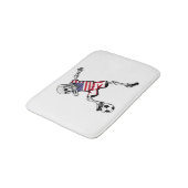 ダービングスケルトンのサッカーハロウィン統一された州 バスマット (アングル)