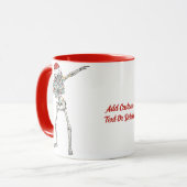 ダービングスケルトンクリスマスサンタ不気味クリスマス マグカップ (正面左)