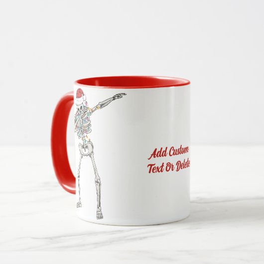 ダービングスケルトンクリスマスサンタ不気味クリスマス マグカップ (正面左)