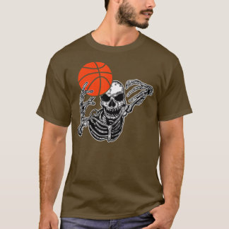 ダービングスケルトンバスケットボールファニーハロウィーンダブダ Tシャツ