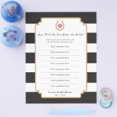 ダービーどのように良い知っている花嫁クイズゲームフライヤー チラシ (シングル)