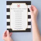 ダービーどのように良い知っている花嫁クイズゲームフライヤー チラシ (手)