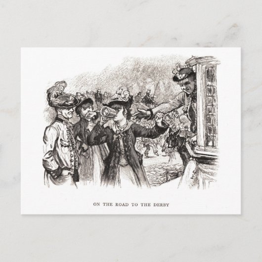 ダービーに向かう途中で ポストカード (正面)