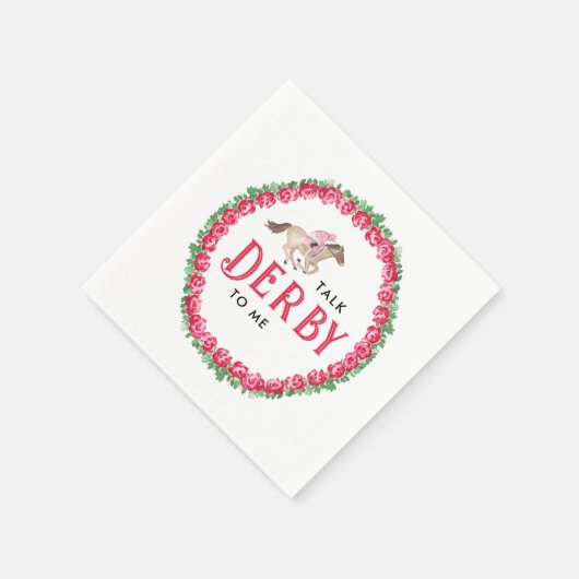 ダービーに語りかけて | 馬のレース ダービー ブライダルシャワー スタンダードカクテルナプキン (角)