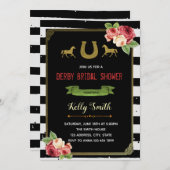 ダービーのテーマのパーティーのブライダルシャワーの招待 招待状 (正面/裏面)