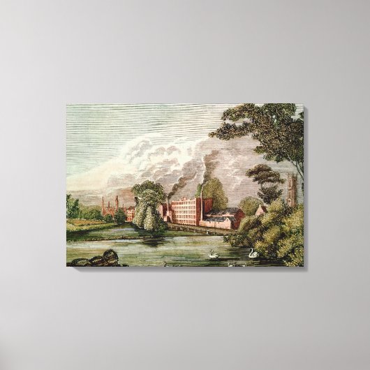 ダービーのトーマス・ローム卿の製糸場 キャンバスプリント (正面)