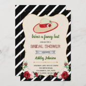 ダービーの大きい帽子のテーマのブライダルシャワーの招待 招待状 (正面/裏面)