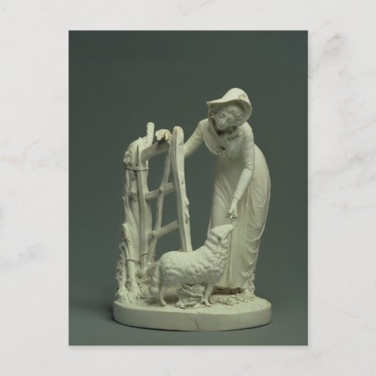 ダービーの羊飼いの娘， 1790 ポストカード (正面)