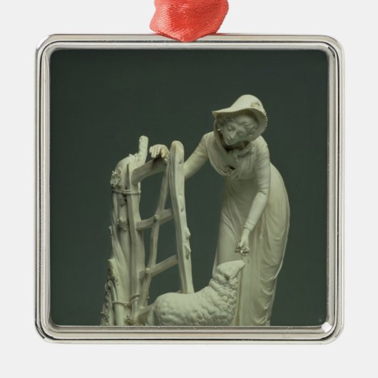 ダービーのshepherdess 1790年 メタルオーナメント (正面)